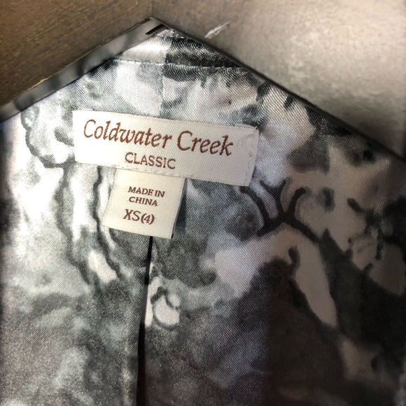 Coldwater Creek Tweed Ruffle Jacket Gray size XS - Picture 4 of 8